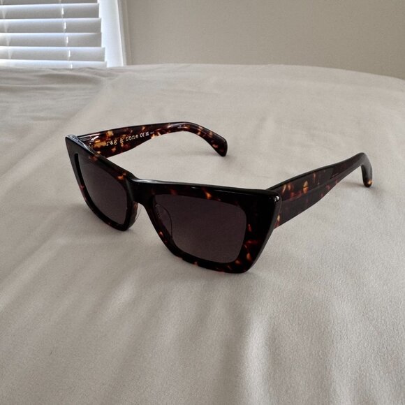 Rag & Bone 90\'s Retro Brown Gradient Cat Eye Sunglasses 53mm main image 6